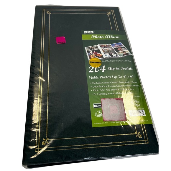Pioneer Photo Album 204 Slip-in Pockets Holds Photos Up To 4x6 New Sealed Blue - Picture 1 of 13